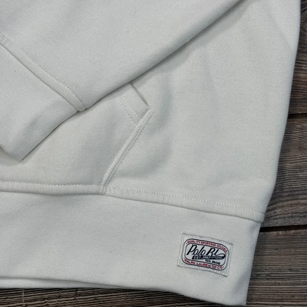 Polo Ralph Lauren Mens Hoodie Size‎ XXL Parchment Cream Logo Fleece NEW